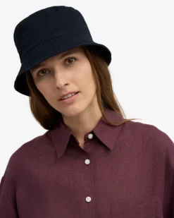 Organic Cotton Bucket Hat - Navy Blue