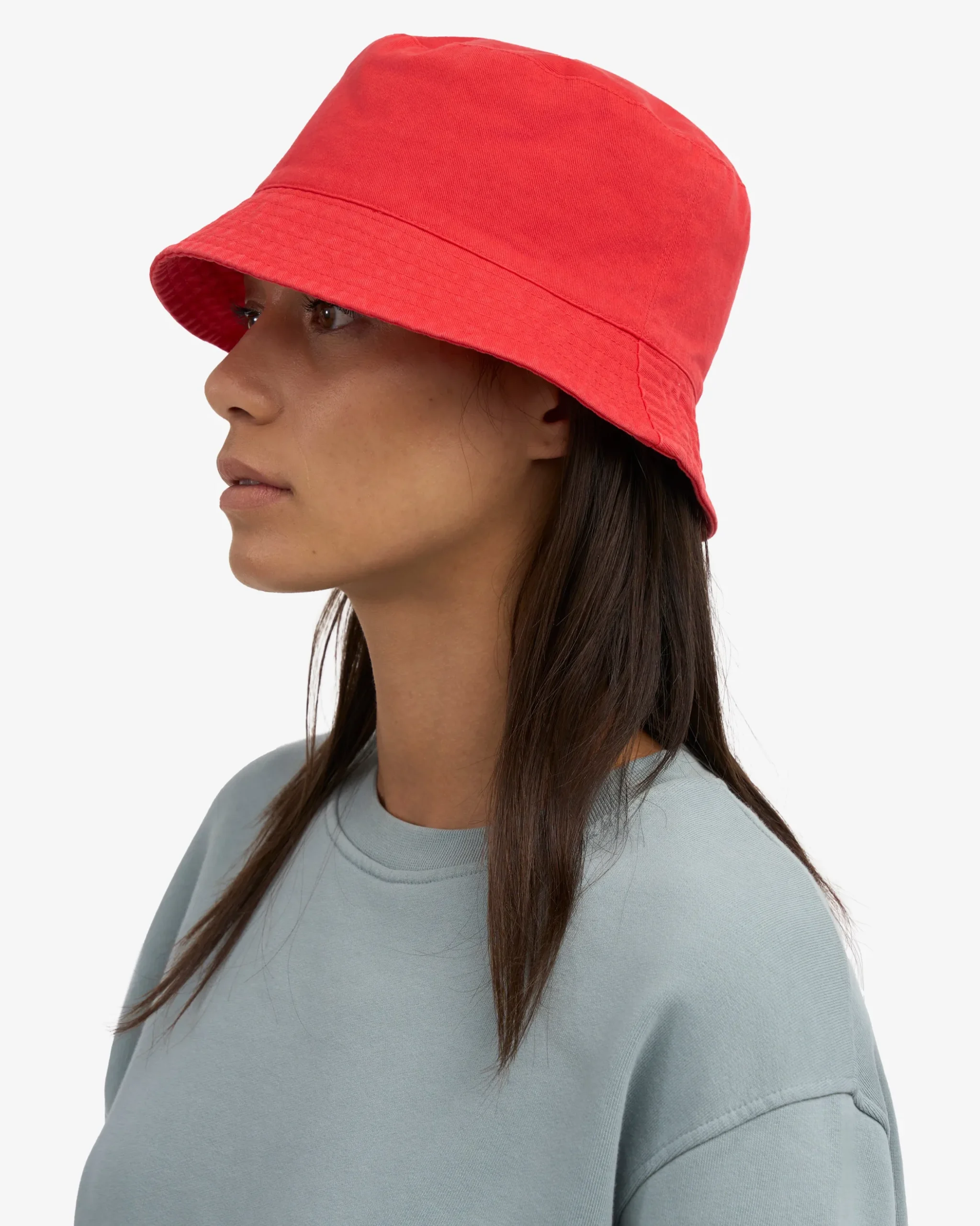 Organic Cotton Bucket Hat - Red Tangerine