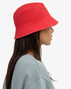 Organic Cotton Bucket Hat - Red Tangerine
