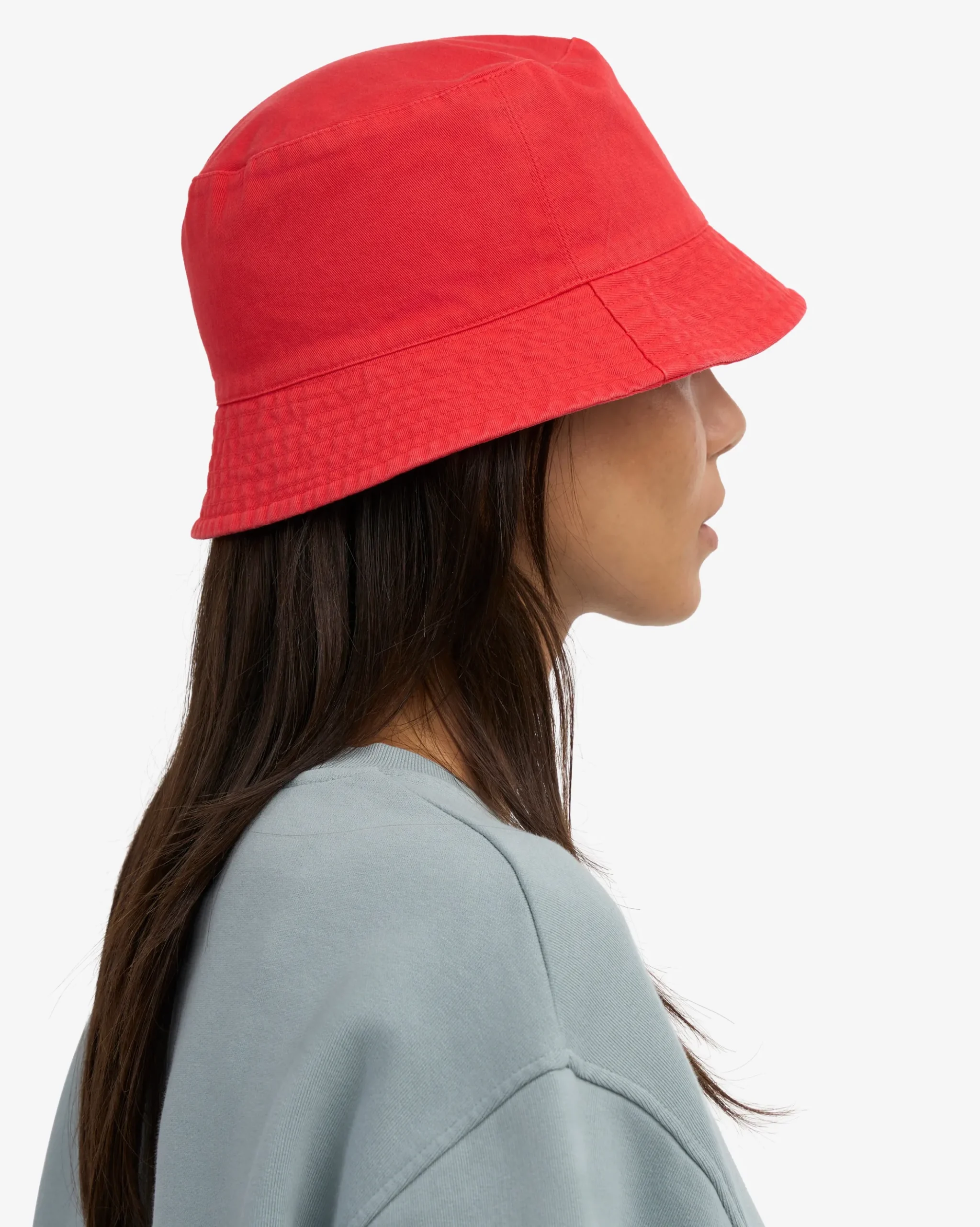 Organic Cotton Bucket Hat - Red Tangerine