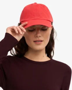 Organic Cotton Cap - Red Tangerine