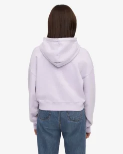 Organic Crop Zip Hood - Soft Lavender