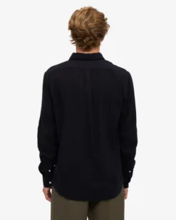 Organic Flannel Shirt - Deep Black