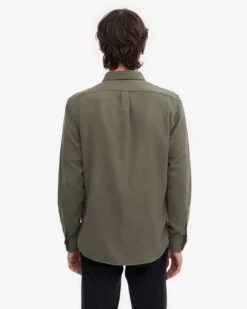 Organic Flannel Shirt - Dusty Olive