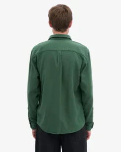 Organic Flannel Shirt - Emerald Green