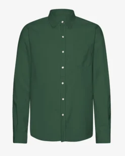 Organic Flannel Shirt - Emerald Green