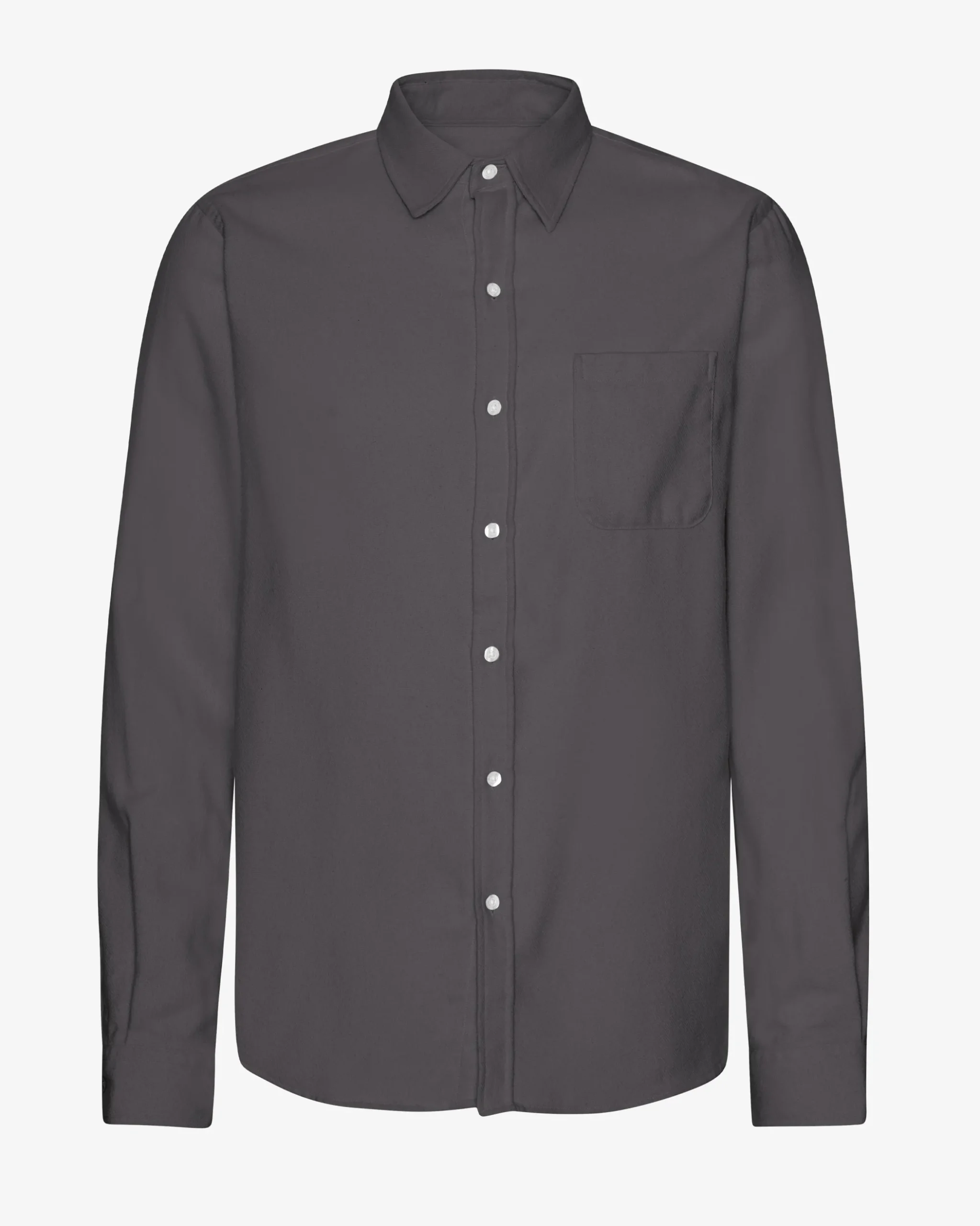 Organic Flannel Shirt - Lava Grey