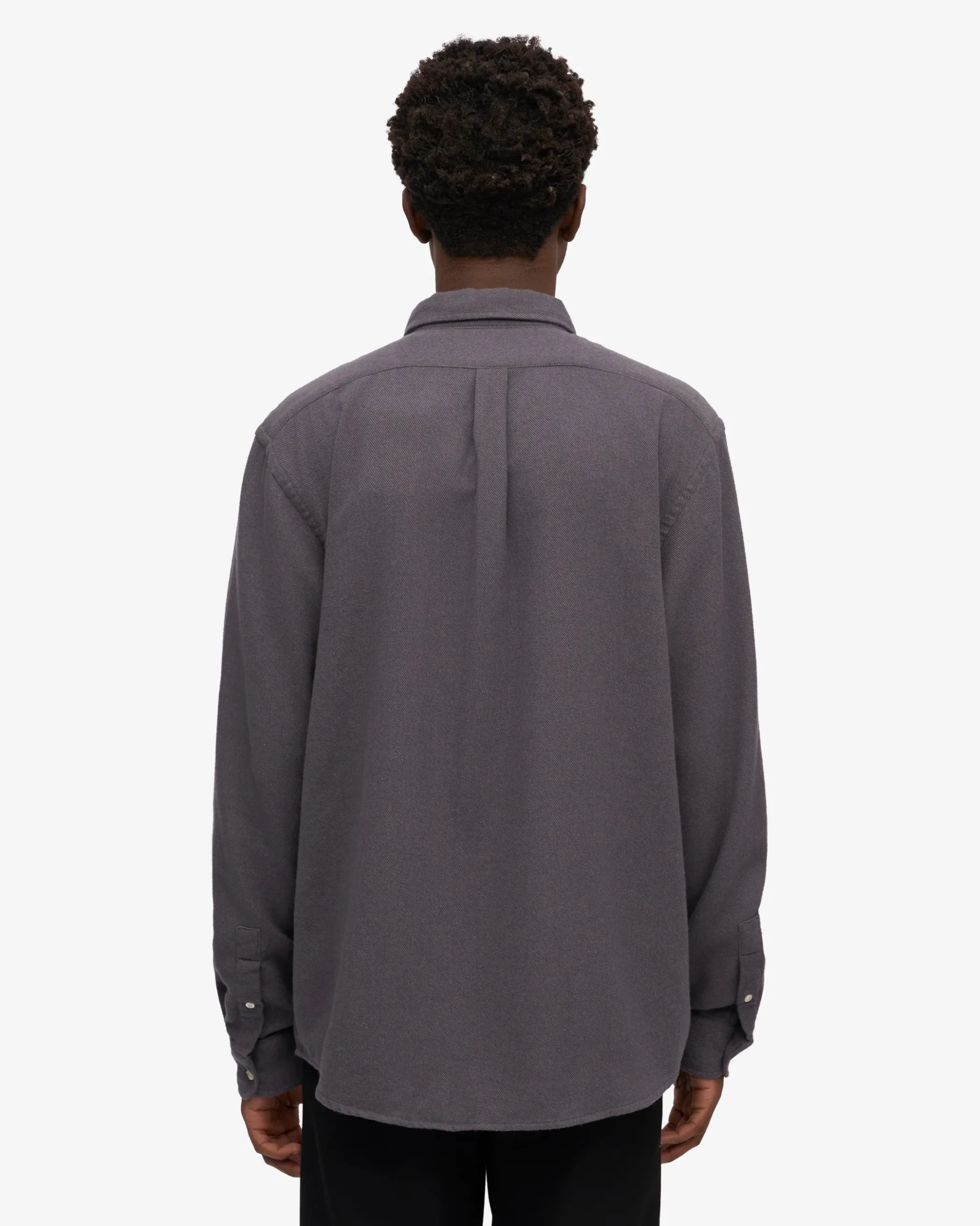 Organic Flannel Shirt - Lava Grey