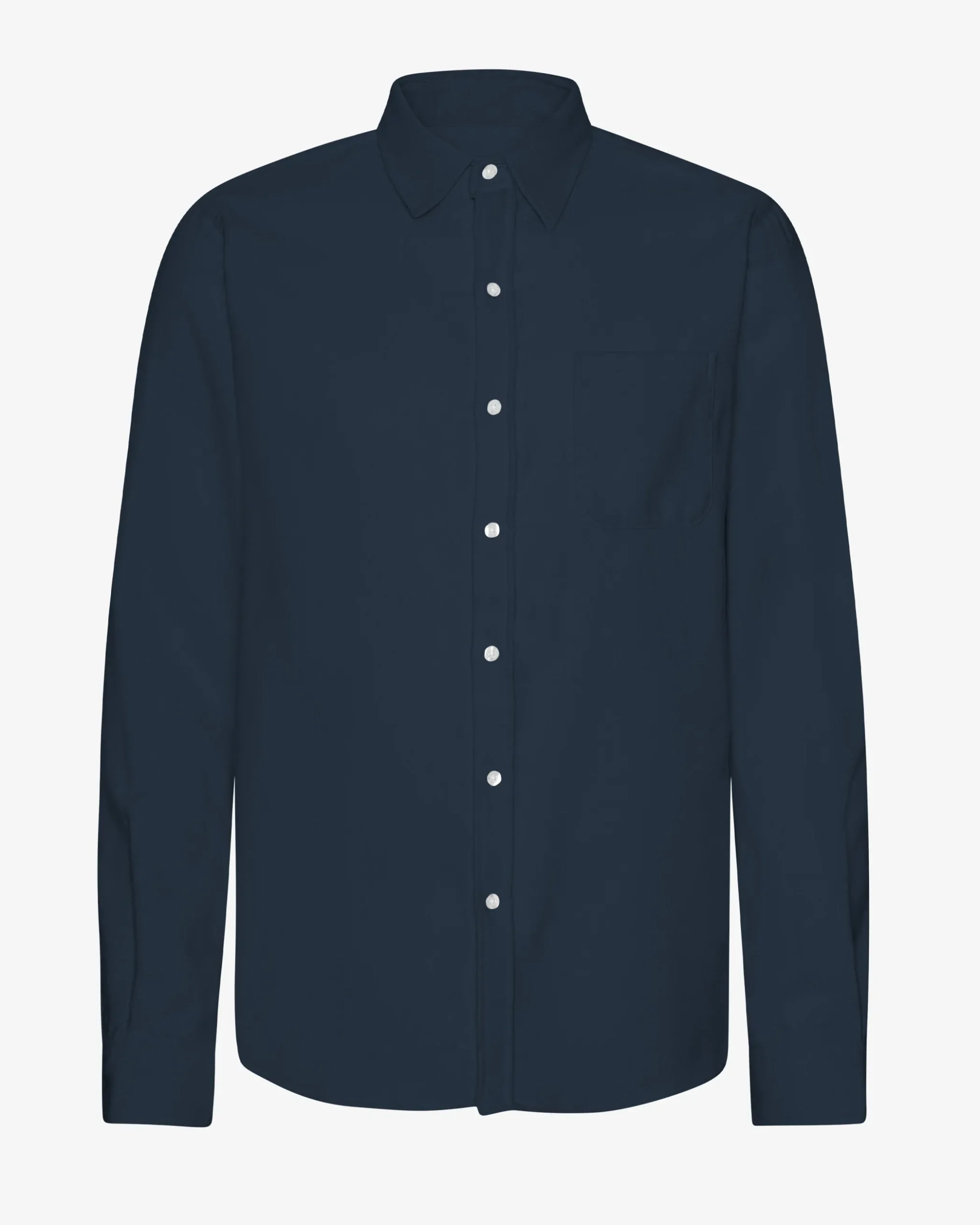 Organic Flannel Shirt - Navy Blue