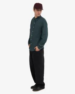 Organic Flannel Shirt - Ocean Green