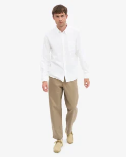 Organic Flannel Shirt - Optical White
