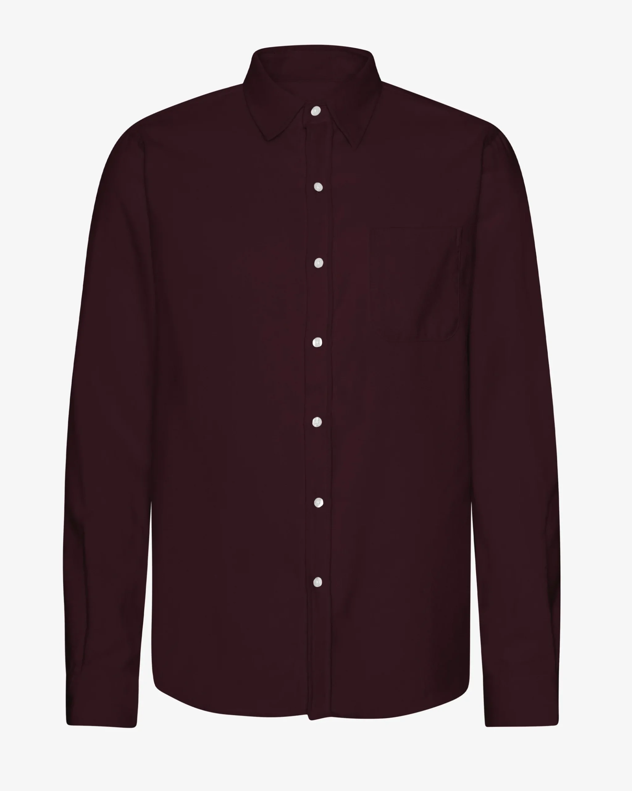 Organic Flannel Shirt - Oxblood Red