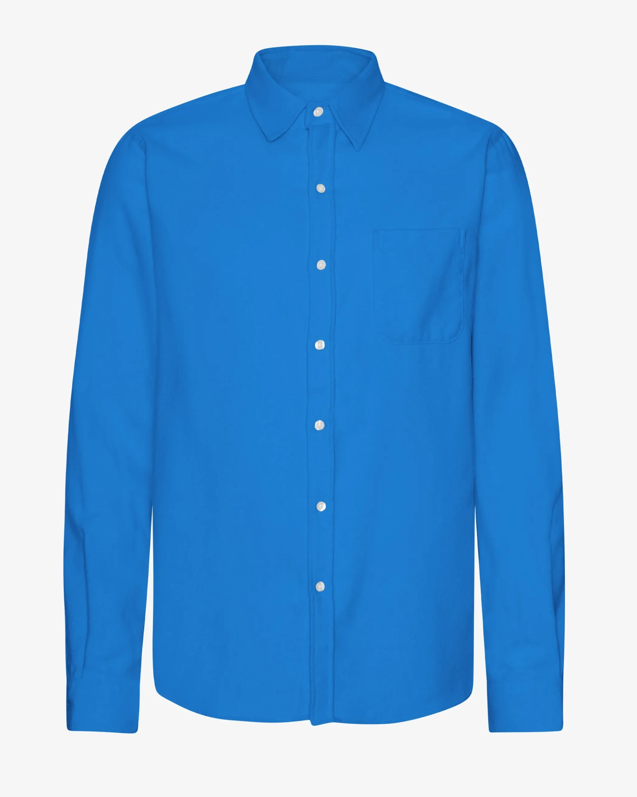 Organic Flannel Shirt - Pacific Blue