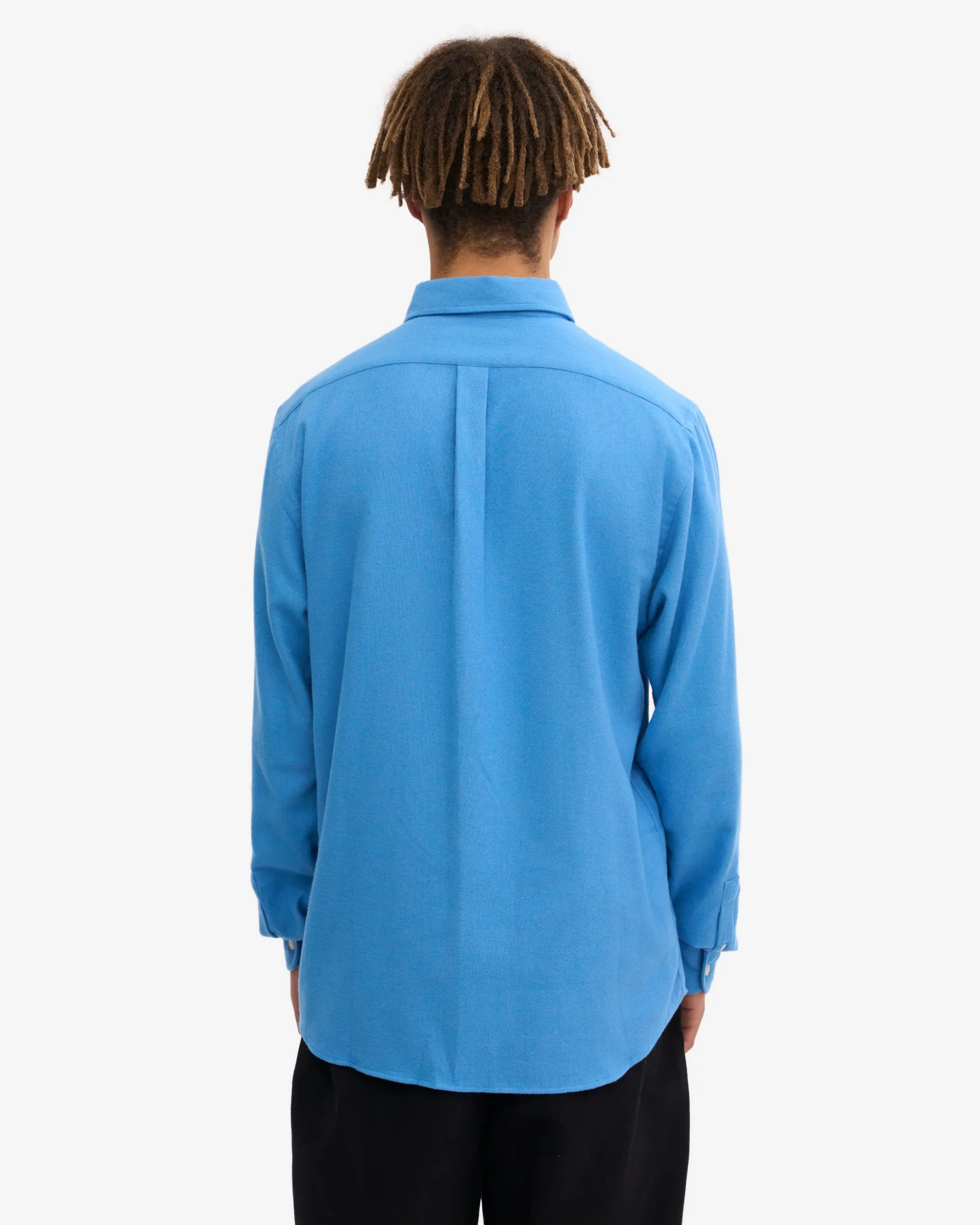 Organic Flannel Shirt - Pacific Blue