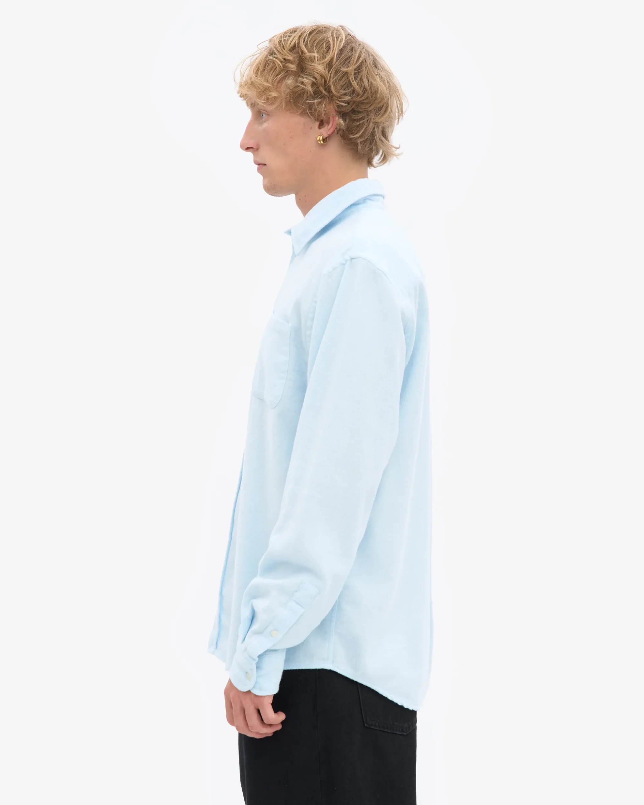 Organic Flannel Shirt - Polar Blue