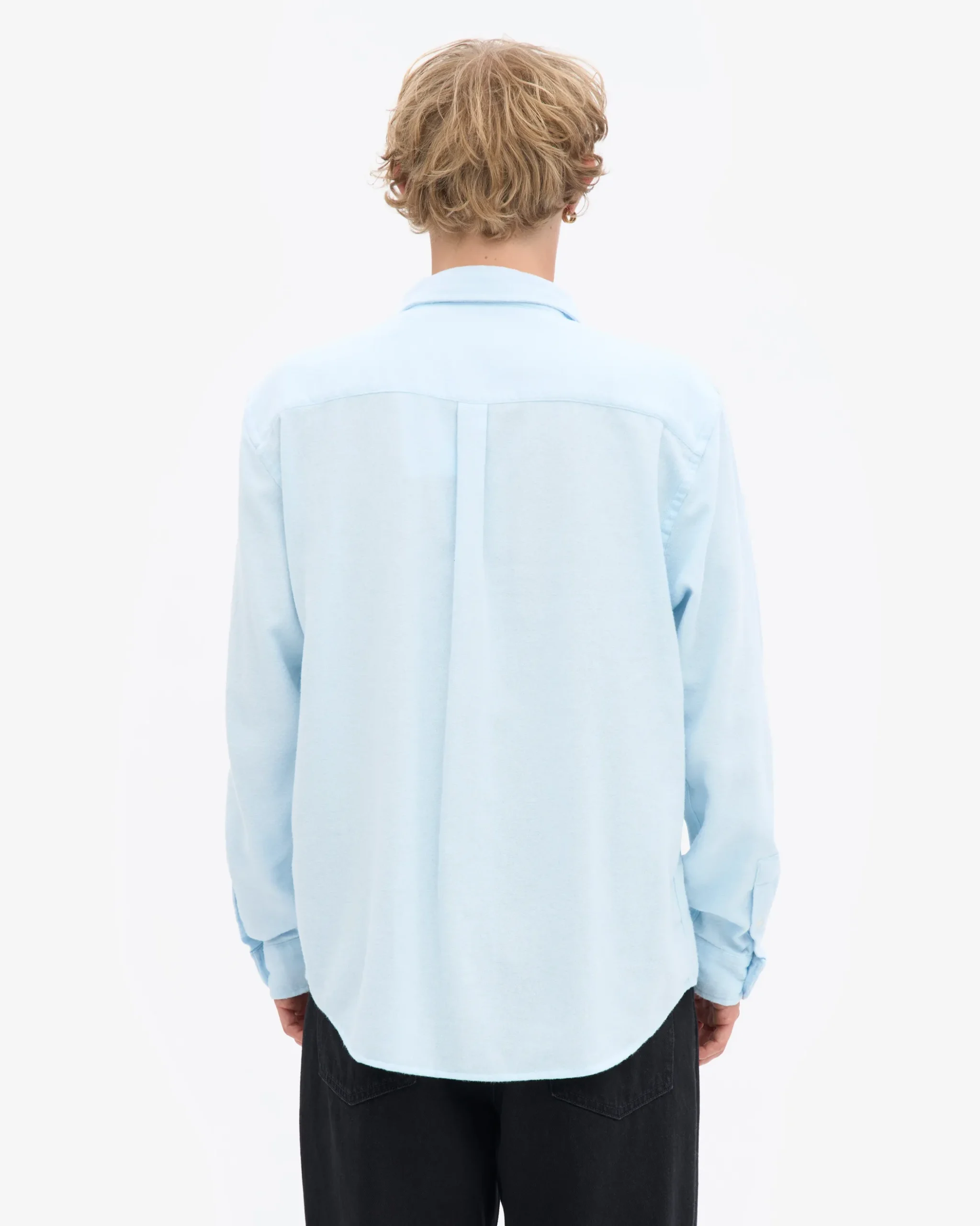Organic Flannel Shirt - Polar Blue