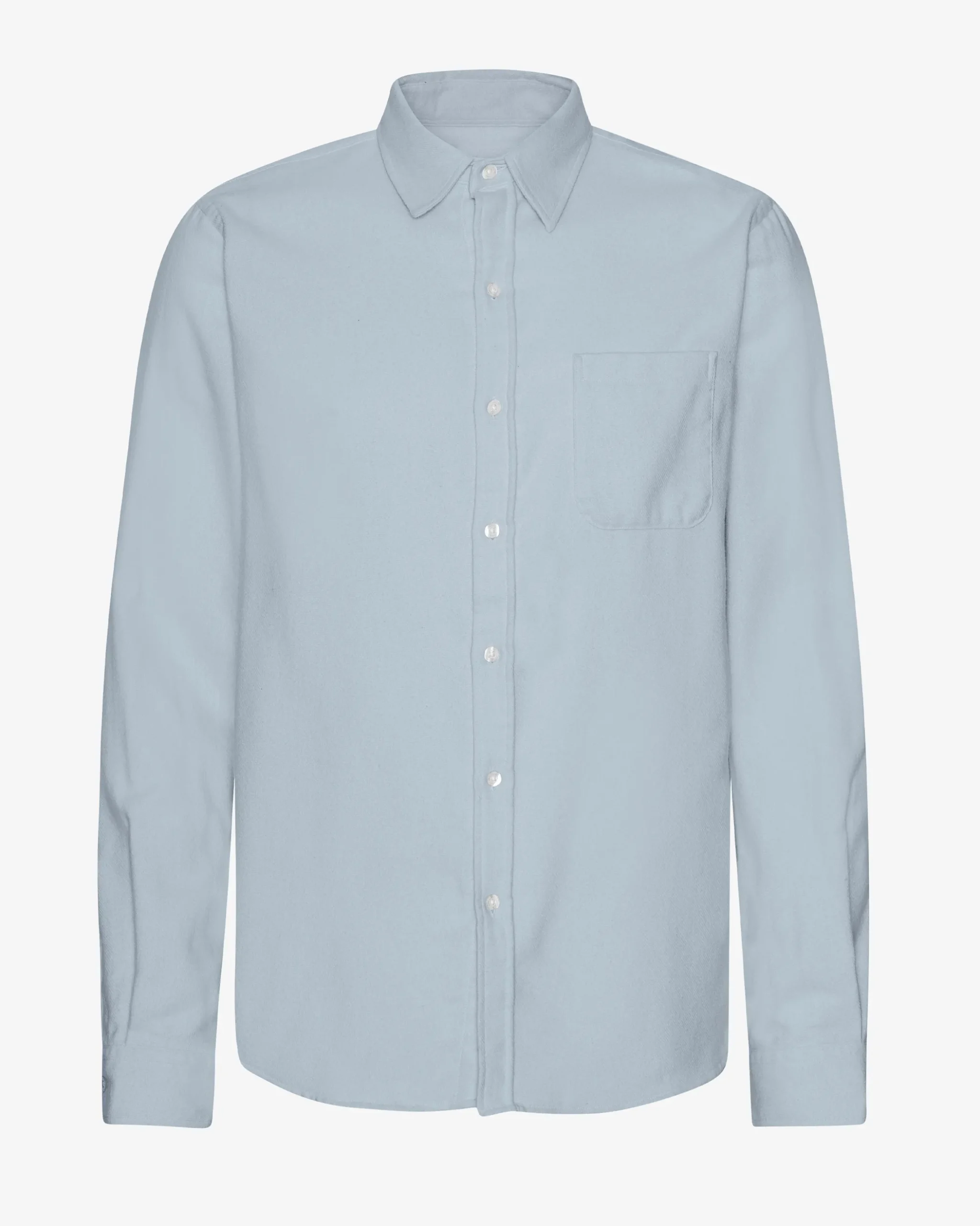 Organic Flannel Shirt - Steel Blue