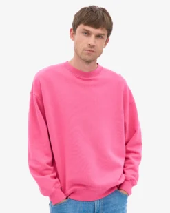 Organic Oversized Crew - Bubblegum Pink