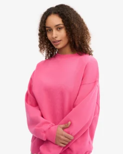 Organic Oversized Crew - Bubblegum Pink