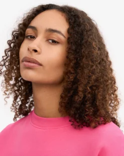 Organic Oversized Crew - Bubblegum Pink