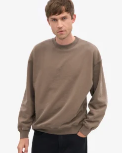 Organic Oversized Crew - Cedar Brown