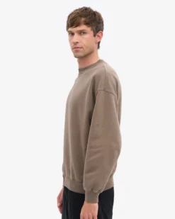 Organic Oversized Crew - Cedar Brown