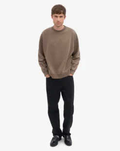 Organic Oversized Crew - Cedar Brown