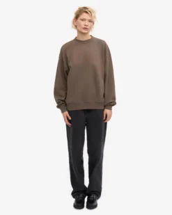 Organic Oversized Crew - Cedar Brown
