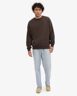 Organic Oversized Crew - Coffee Brown