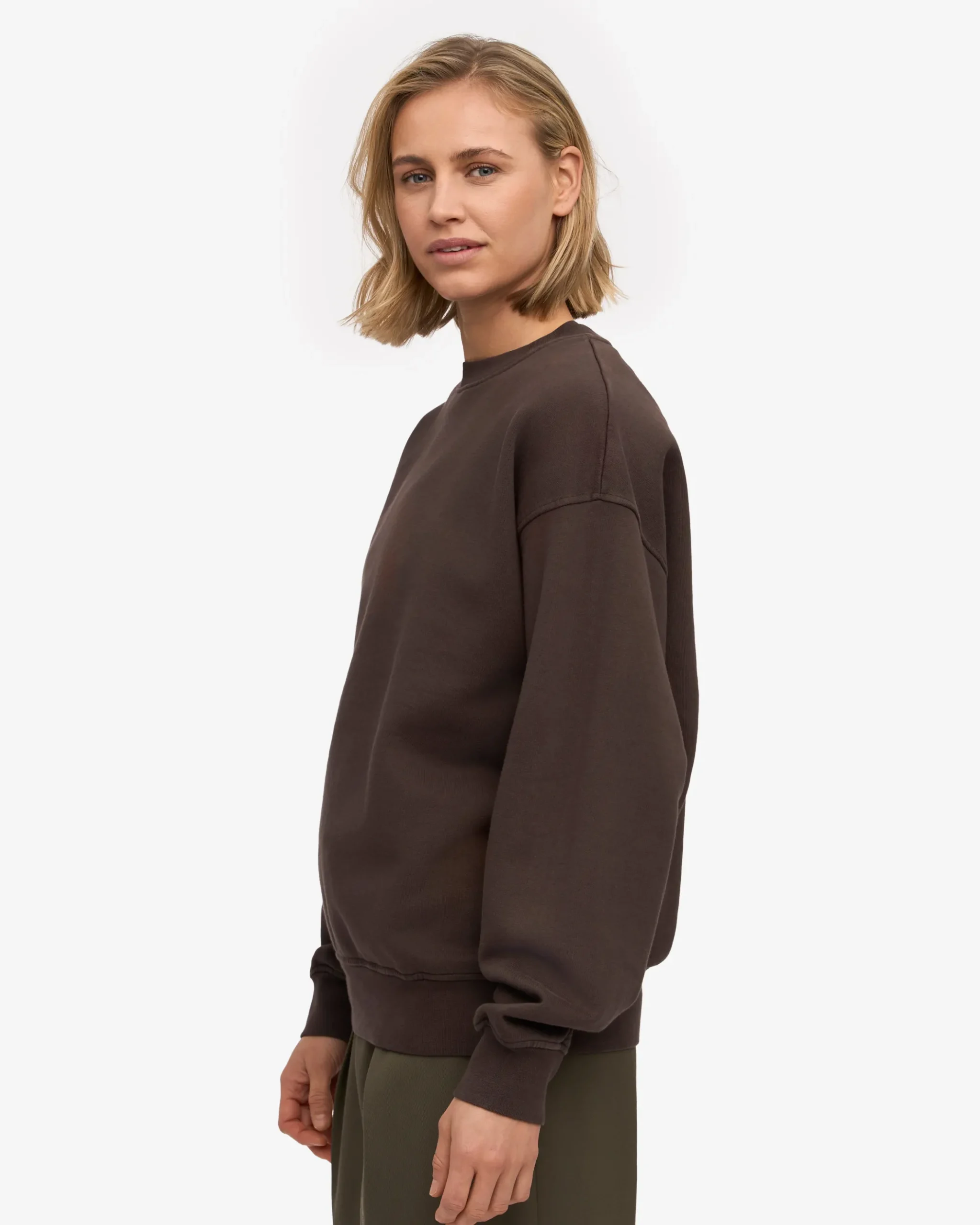 Organic Oversized Crew - Coffee Brown