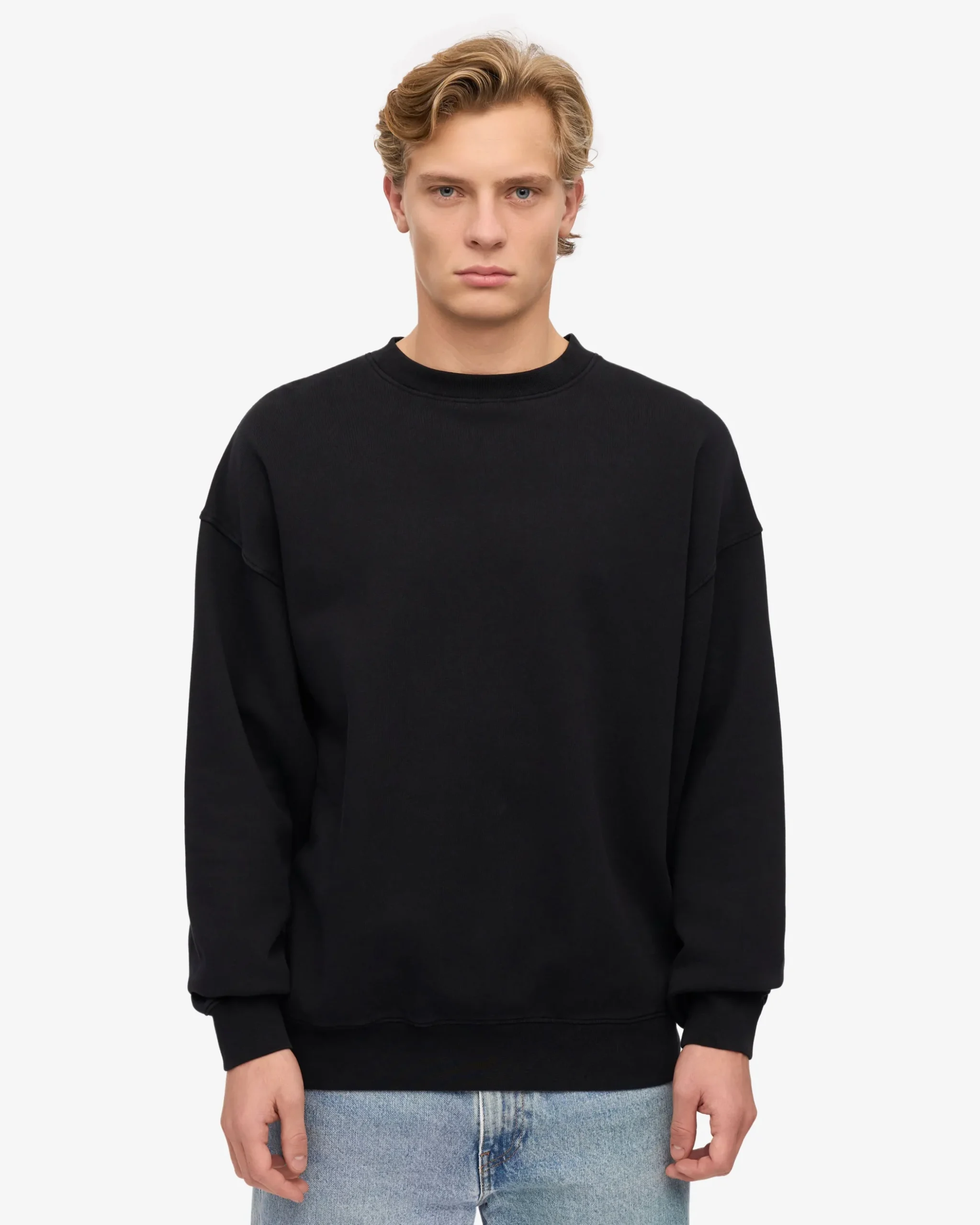 Organic Oversized Crew - Deep Black