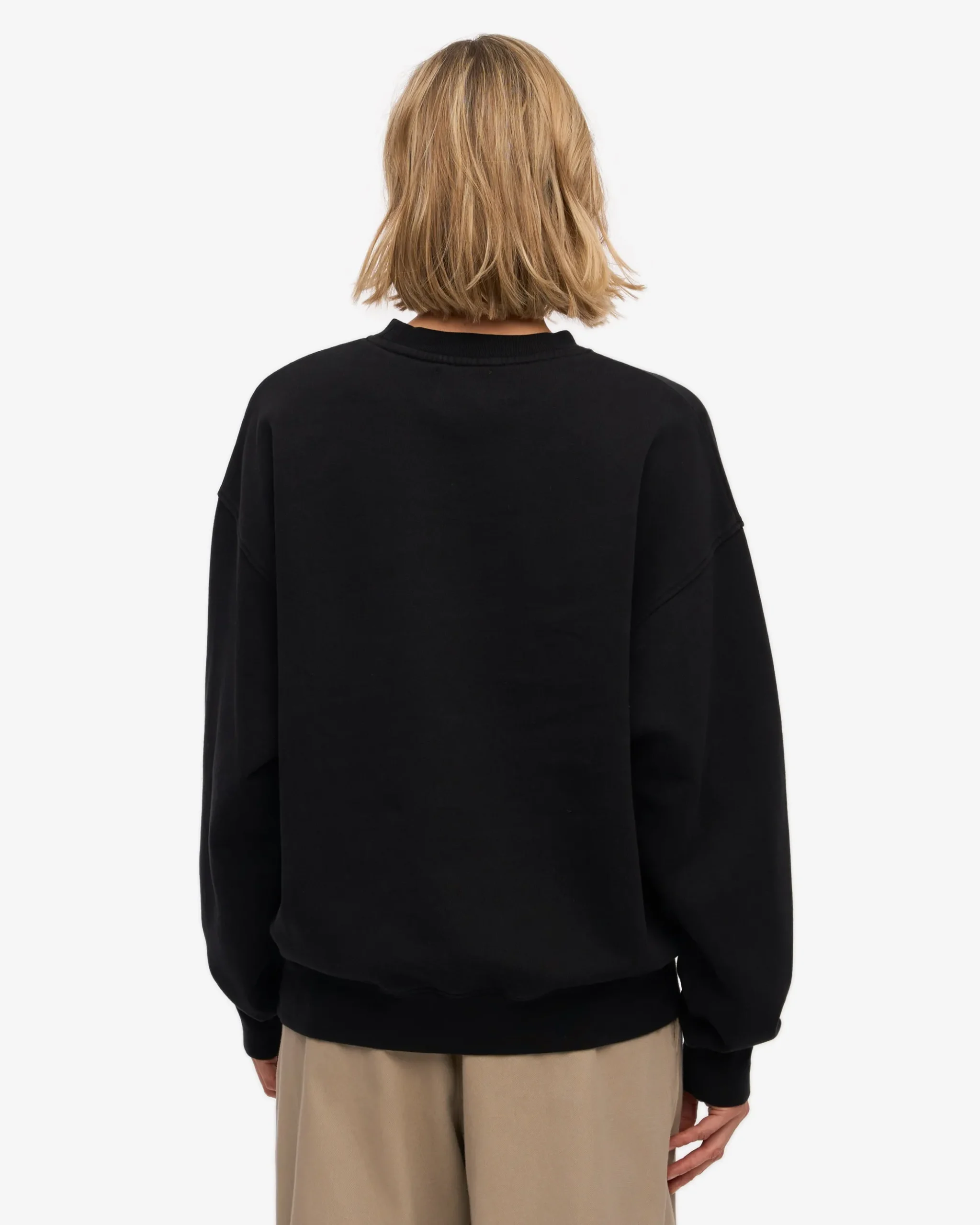 Organic Oversized Crew - Deep Black