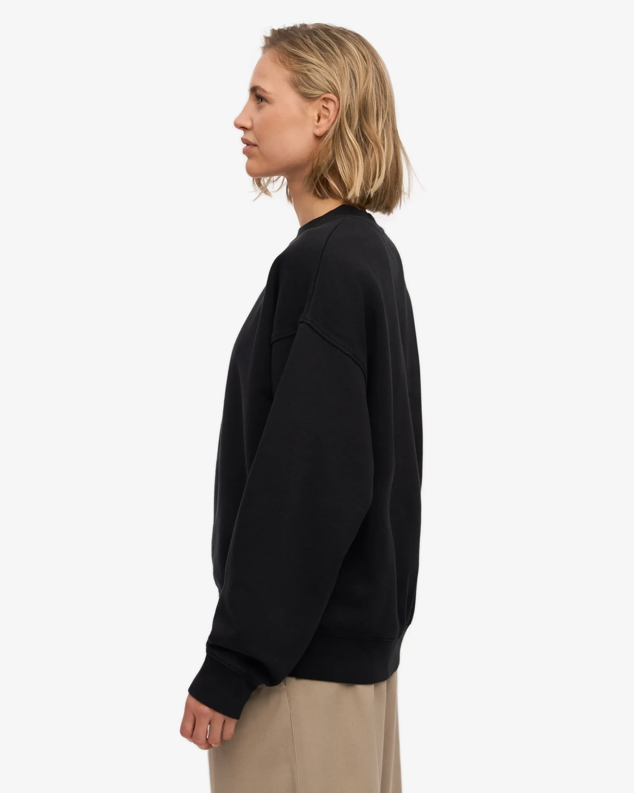 Organic Oversized Crew - Deep Black