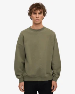 Organic Oversized Crew - Dusty Olive