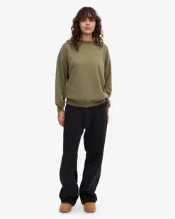 Organic Oversized Crew - Dusty Olive