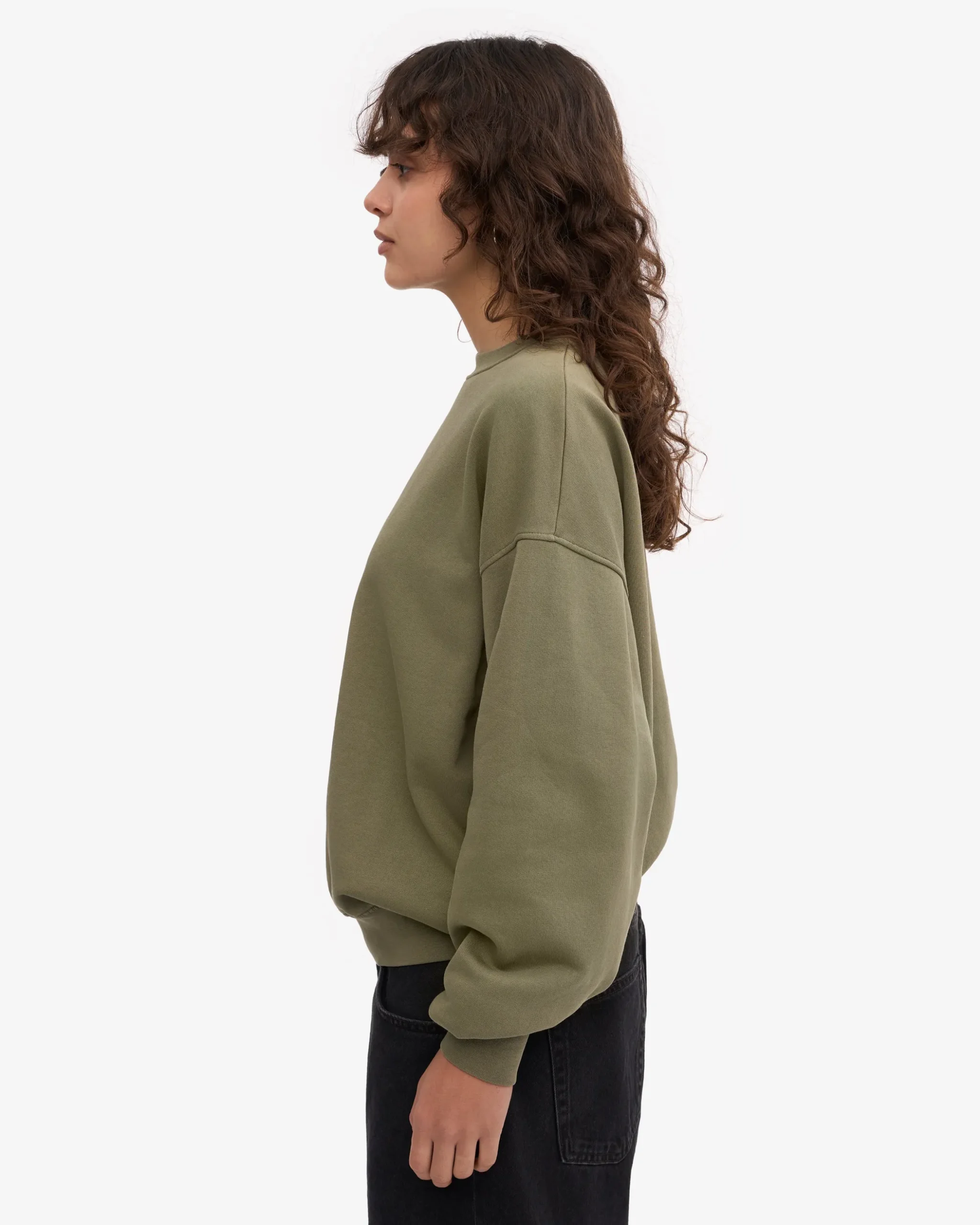 Organic Oversized Crew - Dusty Olive