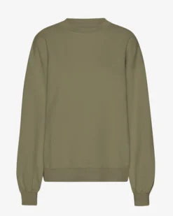 Organic Oversized Crew - Dusty Olive