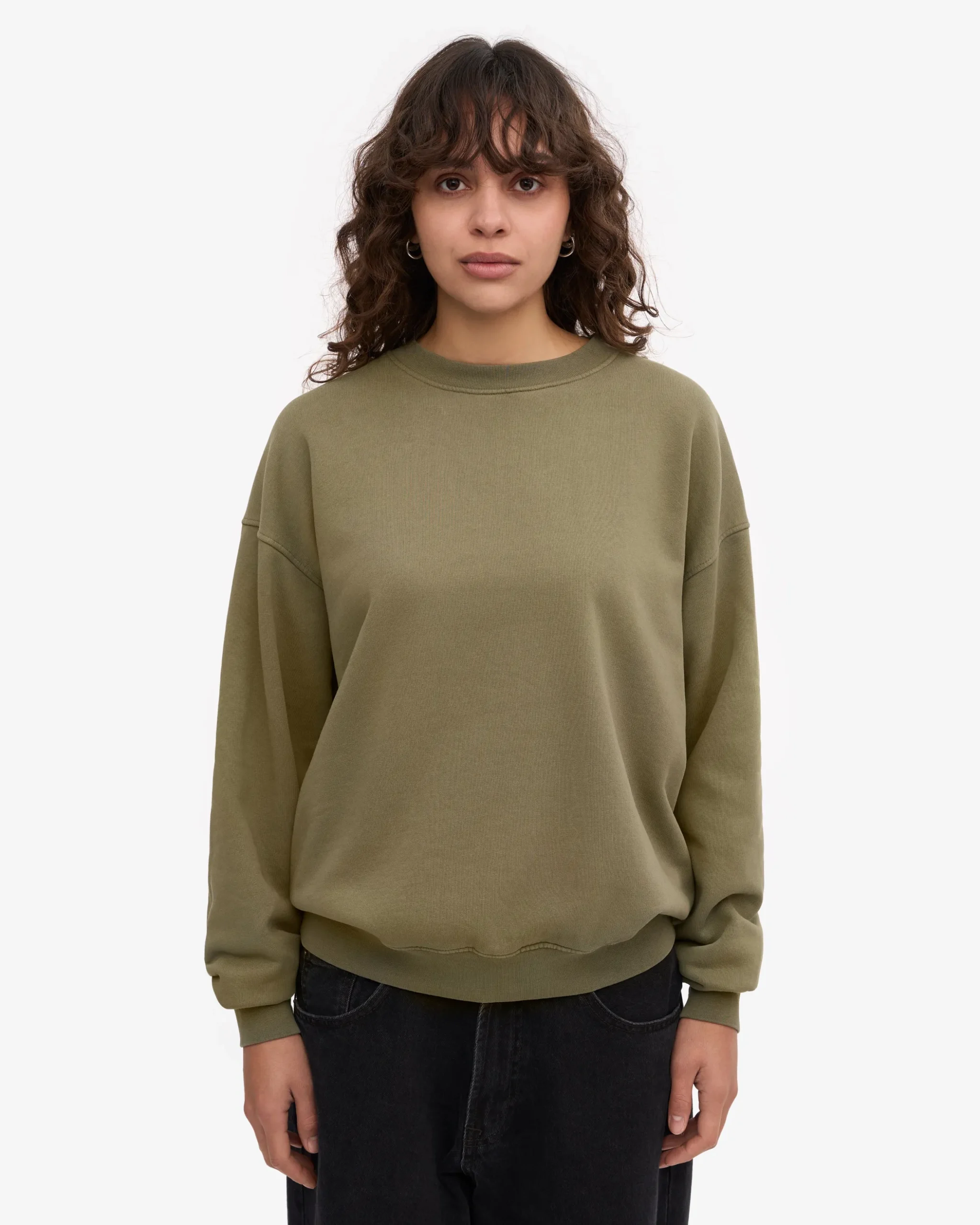 Organic Oversized Crew - Dusty Olive