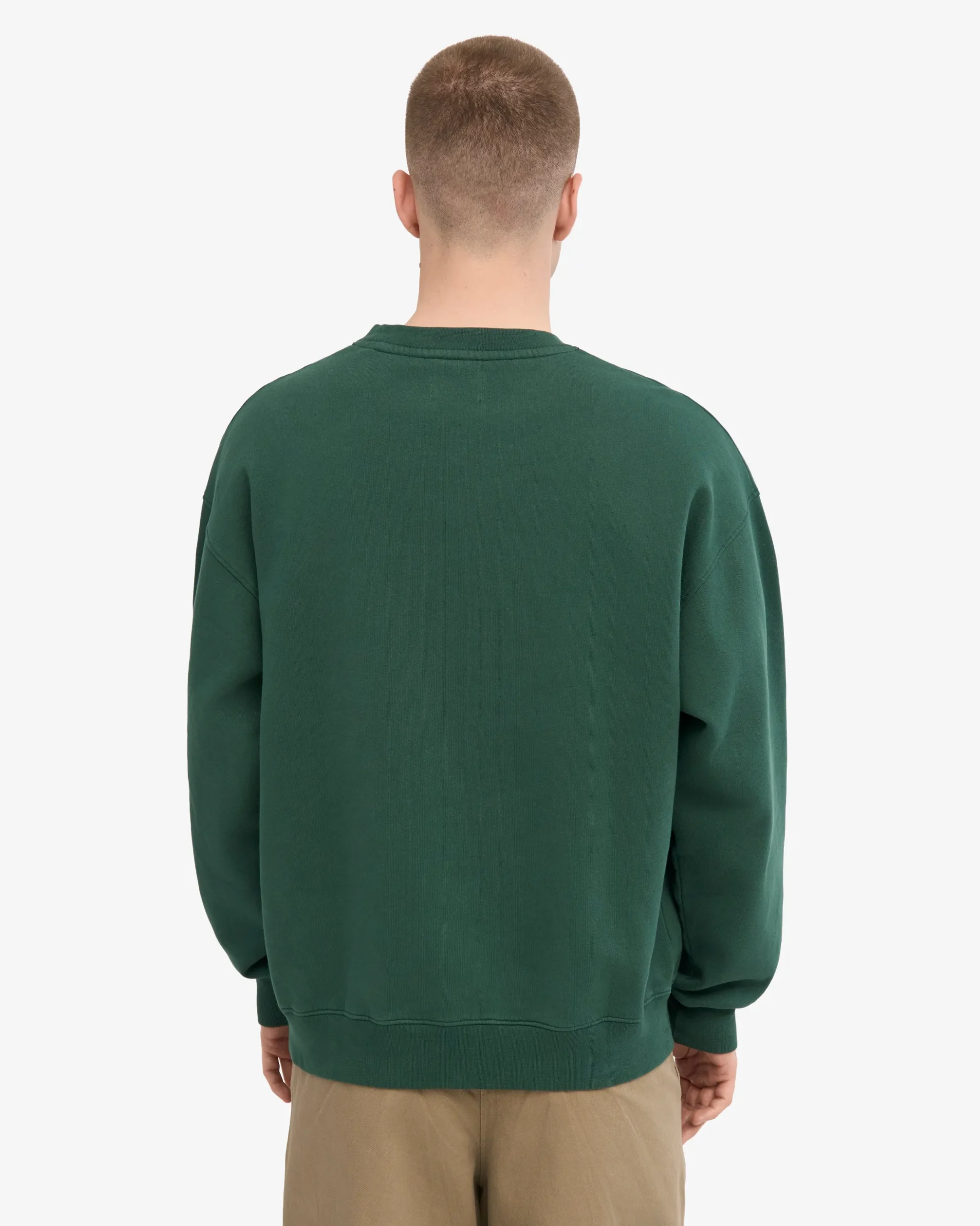 Organic Oversized Crew - Emerald Green