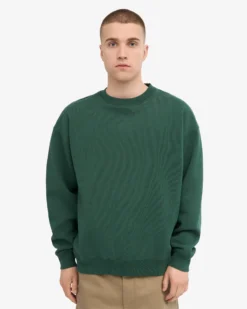 Organic Oversized Crew - Emerald Green