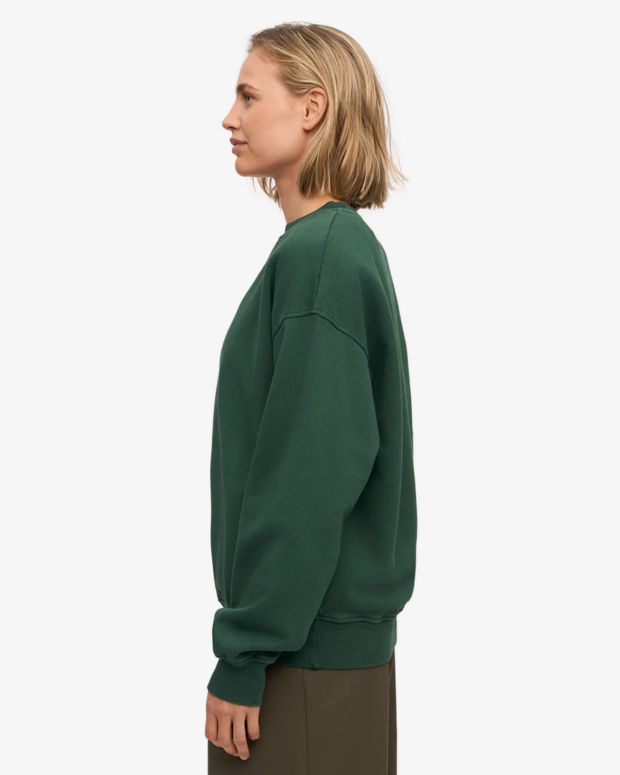 Organic Oversized Crew - Emerald Green