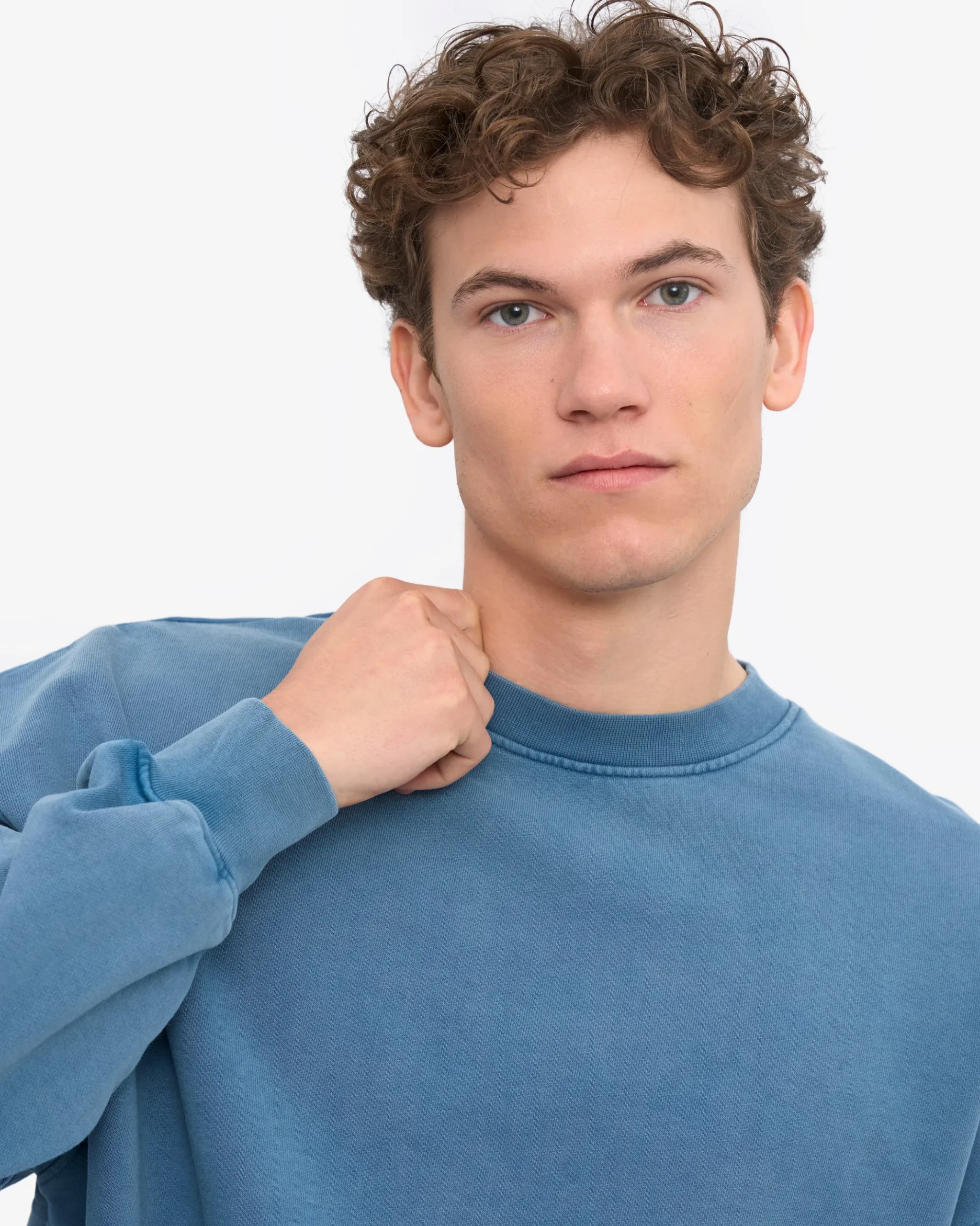 Organic Oversized Crew - Faded Indigo