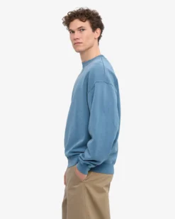 Organic Oversized Crew - Faded Indigo