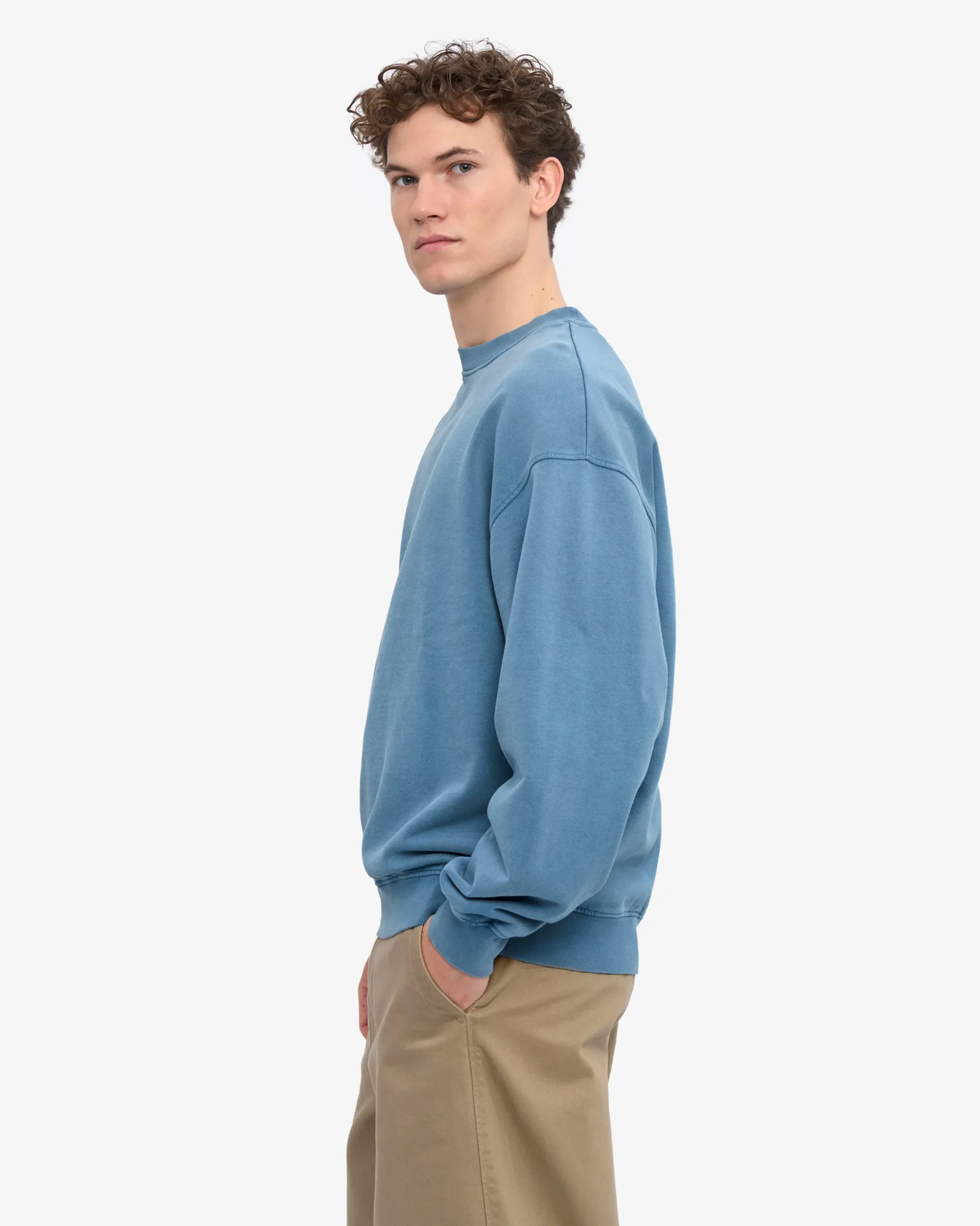 Organic Oversized Crew - Faded Indigo