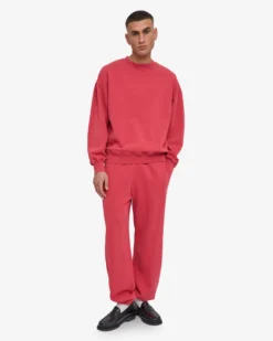 Organic Oversized Crew - Faded Red