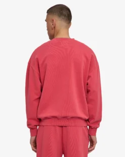 Organic Oversized Crew - Faded Red