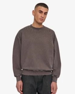 Organic Oversized Crew - Faded Mud