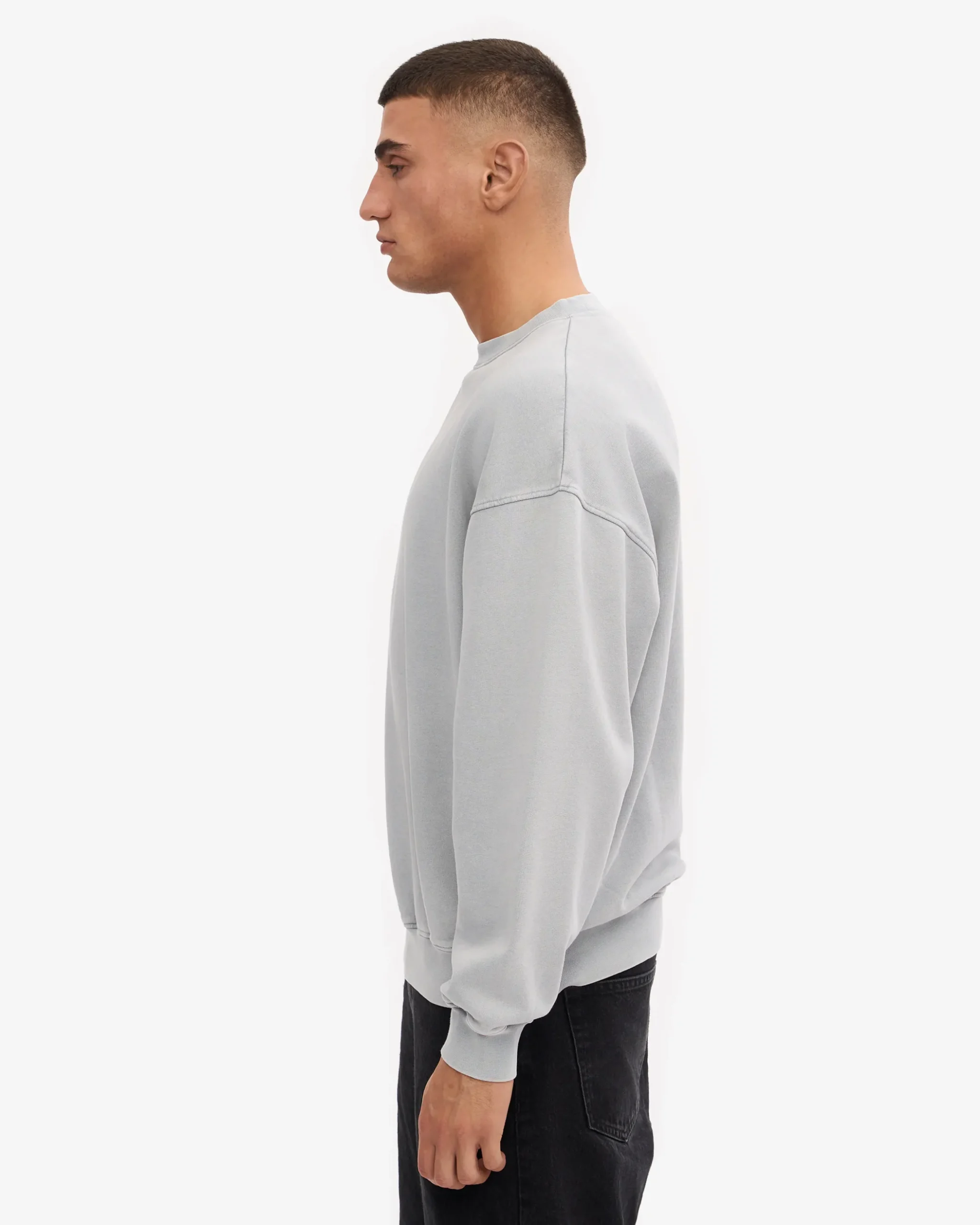 Organic Oversized Crew - Faded Grey
