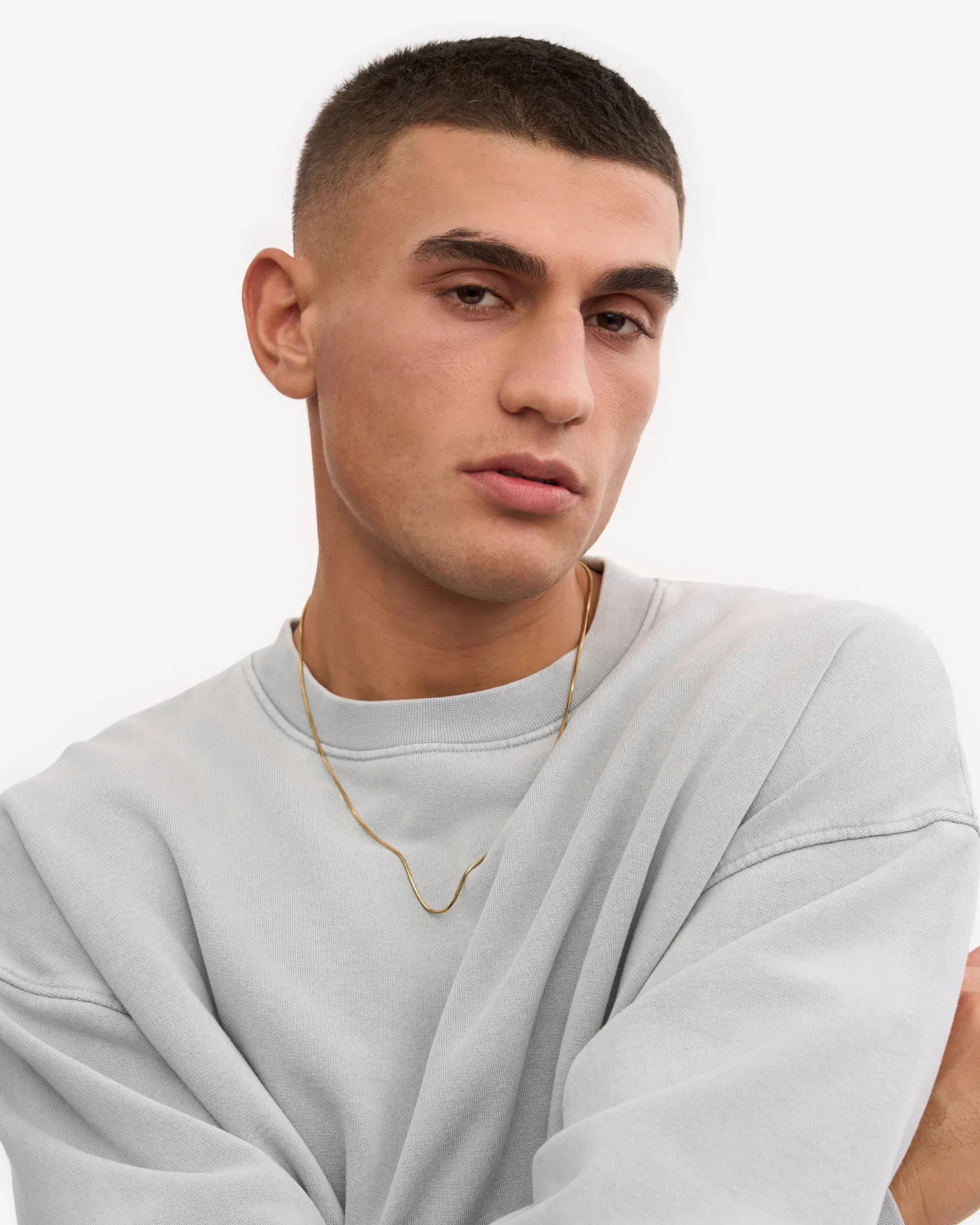 Organic Oversized Crew - Faded Grey
