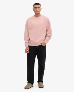 Organic Oversized Crew - Faded Pink
